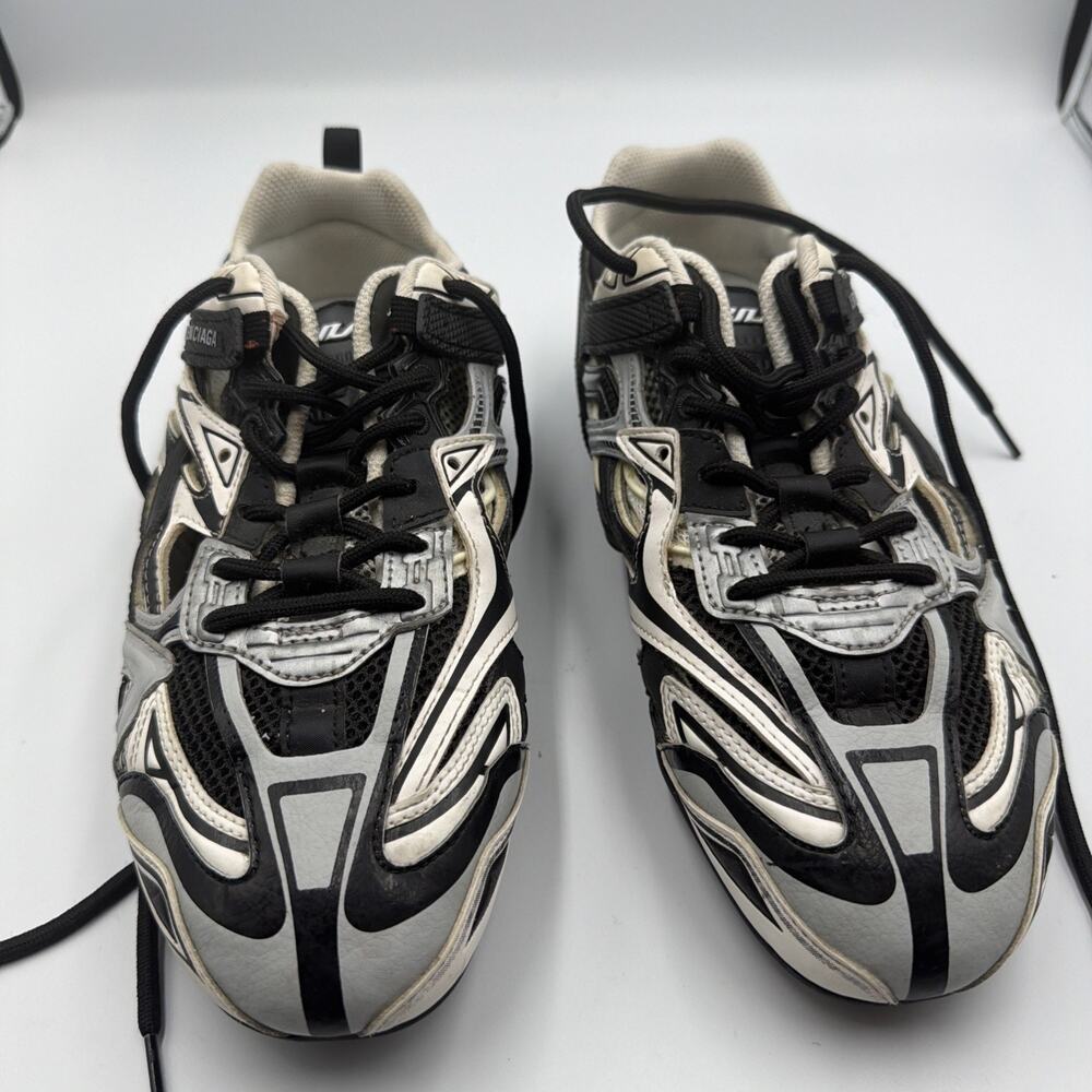 Balenciaga Drive Sneaker Men's Low Top Lace-Up Leather Black/White Size Size 40